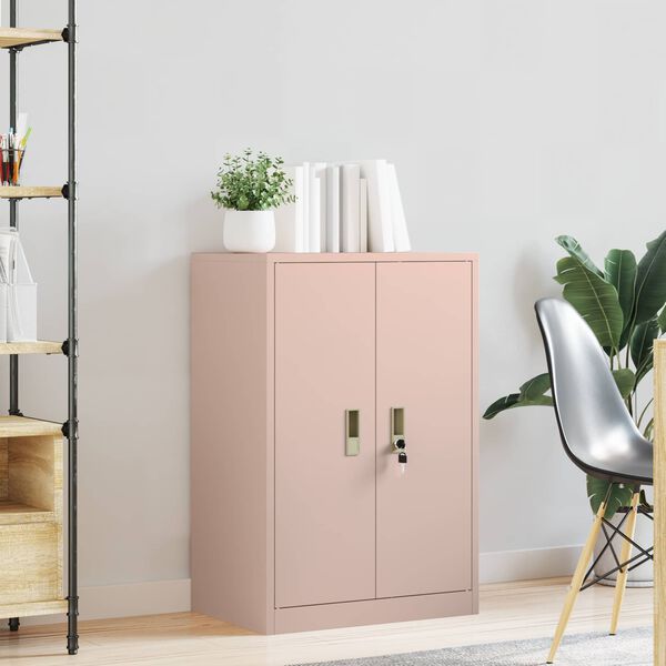 vidaXL Storage Cabinet Pink 60 x 40 x 90 cm Steel