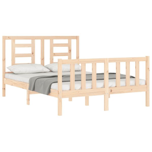 vidaXL Bed Frame without Mattress 140x200 cm Solid Wood Pine