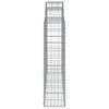 vidaXL Arched Gabion Baskets 5 pcs 200x30x120/140 cm Galvanised Iron
