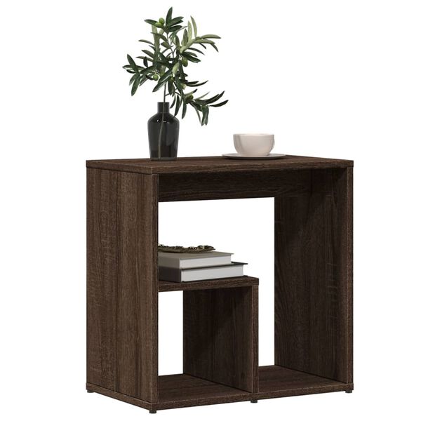 vidaXL Side Table Brown Oak 50x30x50 cm Engineered Wood