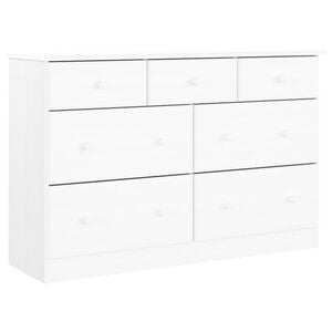 vidaXL Chest of Drawers ALTA White 112x35x73 cm Solid Wood Pine