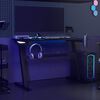 vidaXL Gaming Desk LED with Z Shape Black 110x60x75 cm