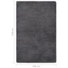 vidaXL Teddy Rug Anthracite 230x160 cm