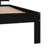 vidaXL Bed Frame without Mattress Black 75x190cm Small Single