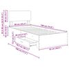 vidaXL Bed Frame with Drawer Grey Sonoma 90 x 190 cm Engineered Wood