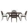 vidaXL Garden Dining Set 5 pcs Bronze Aluminium