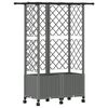 vidaXL Raised Bed with Trellis and Roof Light Grey 124 x 40 x 142 cm