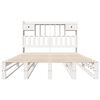 vidaXL Bookcase Bed without Mattress White 160x200 cm Solid Wood Pine