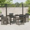 vidaXL Garden Dining Set 5 pcs Grey Poly Rattan