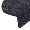 vidaXL Stair Mats Self-adhesive 30 pcs 65x21x4 cm Black Half Round Large
