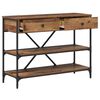 vidaXL Console Table with Drawer Brown 100 x 34.5 x 75 cm Wood