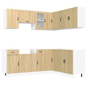vidaXL 11 Piece Kitchen Cabinet Set "Porto" Sonoma Oak Engineered Wood