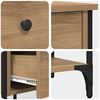 vidaXL Bedside Cabinet with Drawer 2 pcs Brown 33.5 x 36 x 70 cm