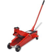 Low-Profile Hydraulic Floor Jack 3 Ton Red