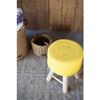 KidsDepot Stool Iggy 29 cm Cotton and Wood Yellow