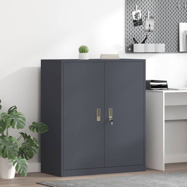 vidaXL Storage Cabinet Anthracite 90 x 40 x 105 cm Steel