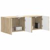 vidaXL TV Wall Cabinet Wall-mounted 2 pcs Sonoma Oak 59.5 x 31 x 40 cm
