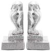 vidaXL Bookends 2 pcs Silver 12 x 9 x 19 cm Aluminium