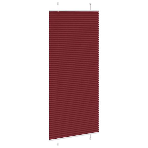 vidaXL Pleated Blind Bordeaux Red 90x200 cm Fabric Width 89.4 cm Polyester