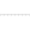 vidaXL Garden Fence with Hoop Top Steel 1339x60 cm Black