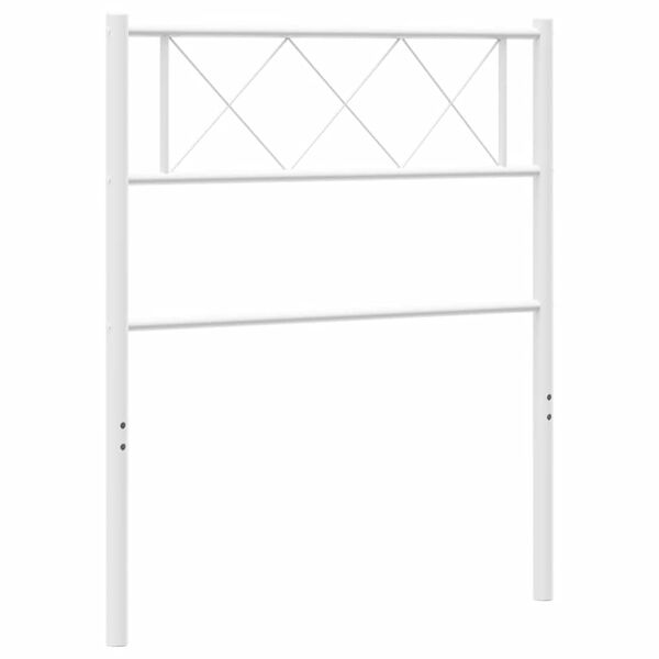 vidaXL Metal Replace Headboard White 75 cm