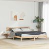 vidaXL Bed Frame with Headboard Brown 180 x 200 cm Solid Pine Wood