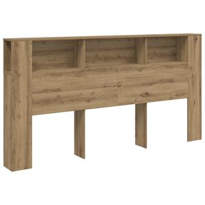 vidaXL Headboard Cabinet Artisian Oak 200x18.5x102.5 cm Engineered Wood
