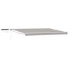 vidaXL Electric Retractable Awning Light Grey and White 5 x 3 m