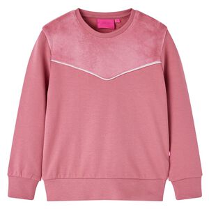 vidaXL Kids' Sweatshirt Velvet Patchwork Raspberry 128