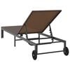 vidaXL Sunbed 1-person Brown 60 x 200 x 27cm Poly Rattan