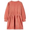 vidaXL Kids'Dress with Long Sleeves Medium Pink 128