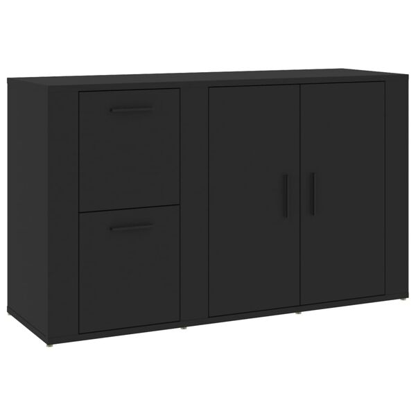 vidaXL Sideboard Black 100x33x59.5 cm Engineered Wood