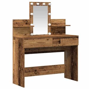 vidaXL Dressing Table Old Wood 100 x 40 x 130 cm Engineered Wood