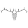 vidaXL Deer Head Decoration Wall-Mounted Aluminium Silver