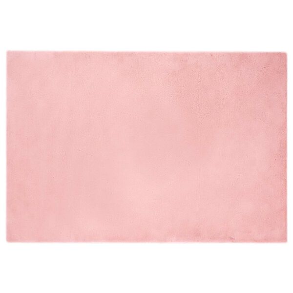 vidaXL Faux Rabbit Fur Rug Olite Pink 120 x 170 cm Polyester
