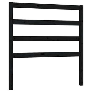 vidaXL Bed Headboard Black 81x4x100 cm Solid Wood Pine