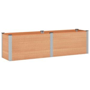 vidaXL Garden Raised Bed Brown 200 x 50 x 54 cm WPC and Aluminium