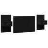 vidaXL Bed Headboard with Cabinets Black 120 cm Engineered Wood