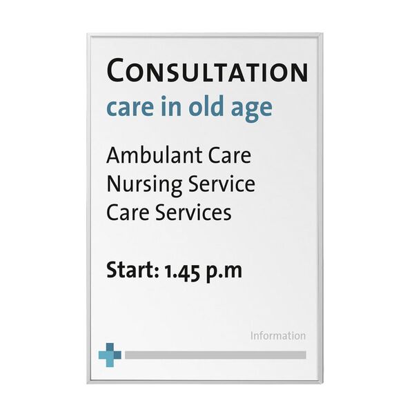 MOEDEL Info Sign A4 Silver