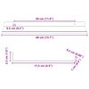 vidaXL Wall Shelf with Shelf 2 pcs Black 40 x 17.5 x 2.5 cm