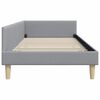 vidaXL Corner Bed Frame with Headboard Light Grey 90 x 190 cm Fabric
