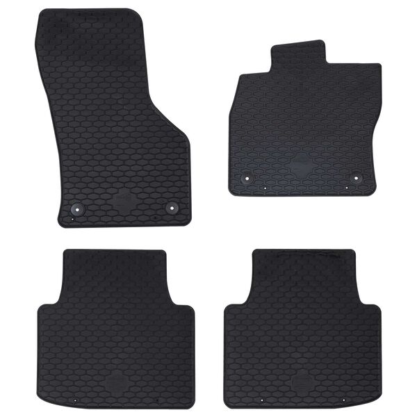 vidaXL Car Mat 4 pcs Black suitable for VW Arteon 2017- 4D Aft Rubber