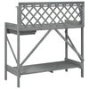 vidaXL Potting Bench with Trellis Grey Solid Wood Fir
