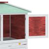 vidaXL Animal Rabbit Cage Double Floor Red Wood