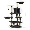 vidaXL Cat Tree with Sisal Scratching Posts Dark Grey 122 cm