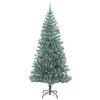 vidaXL Artificial Christmas Tree Snow Flocked with LED Light 210 cm