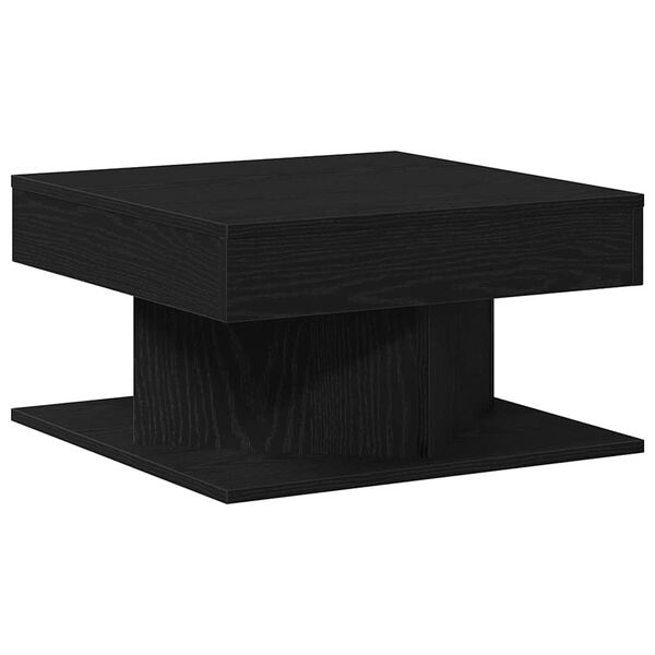 vidaXL Coffee Table Black Oak 57 x 57 x 30 cm Engineered Wood