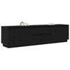 vidaXL TV Cabinet with LED Lights Black Oak 193.5x41x50 cm