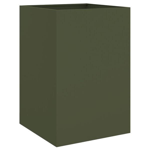 vidaXL Planter Olive Green 52x48x75 cm Steel