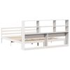 vidaXL Bookcase Bed without Mattress White 180x200 cm Super King Solid Wood Pine